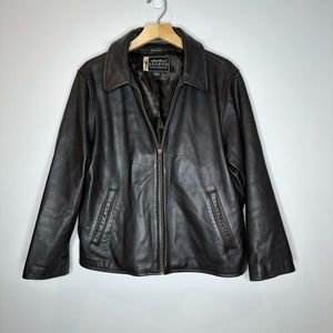 Eddie Bauer Legend Women's Moto Leather Jacket in Black